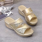 Breakj Women Wear Fashion 2025 New Thick-Soled Loose Pastry Slope And Ladies Fish Mouth Sand Slippers