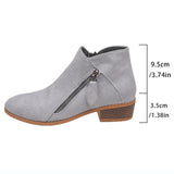 Breakj Martin Boots 2023 Autumn And Winter New Coarse Heel Side Zipper Large Size 43 Yards Female Short