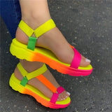 Big Size 43 Multi Colors Casual Shoes Woman Flat Dropship Comfortable Sandals Female Light Sandalias De