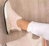 2021 Breathable Mesh Casual Sports Shoes Platform Flats Light Wedge Sneakers Woman Vulcanize Shoes Zapatillas