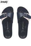 2023 New Summer Women Slipper Fashion Casual Beach Buckle Non-slip Outside Weightlight Slides