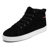 New Men Shoes Fashion Leather High Top Casual Shoes Outdoor Non Slip Work Shoes Classic Lace Up Sport Sneakers Big
