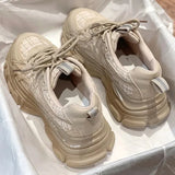 Women diamond chain Shoes New Chunky Sneakers Women Lace-Up Vulcanize Shoes Casual Fashion Dad Shoes Platform Sneakers