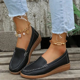 Women Flats 2022 Spring Summer Shoes Women Heels 4.3CM Genuine Leather Chaussures Femme Casual Women Loafers Ballet Flat