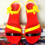 New Women Flat Buckle Summer Sandals Jelly Shoes Open Toe Casual Shoes Female Candy Color Beach Shoes Ladies