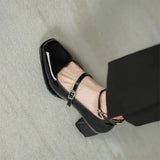 Women heels Shoes Mary Jane Shoes Woman Pumps Patent Leather High Heels Dress Shoes Red Wedding Shoes Spring 2023 Double
