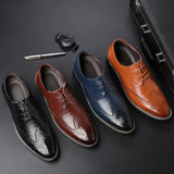 Breakj Leather Shoes Men's Versatile Business Dress Fashion Casual Men's Round Head Low Help Spring And Autumn Shoes Heighten Men's