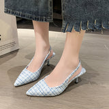 Style Xiaoxiangfeng High-Heeled Baotou Sandals Women's 2023 New Summer Thin-Heeled Pointed Set