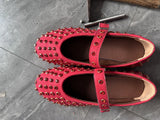 Breakj Drill 43 Large Size Water Drill Rivet Single Shoe Belt Buckle Round Head Flat-Bottom Fashion Casual Mary Precious Shoes Women
