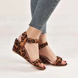 Brand 2022 Sexy Flock Platform Wedges High Heels Shoes Sandals Women Summer Buckle Party Buckle Strap Shoes Woman Sandals