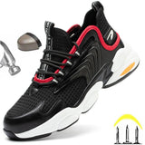 Men Safety Shoes Ankle Boots Steel Toe Cap Men's Casual Boots Work Indestructible Shoe Puncture-Proof Fashion