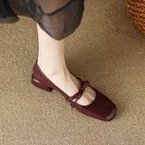 Retro Low Heel Thick Heel Bow Mary Jane Shoes Female Autumn 2024 New Patent Leather Shallow Mouth College Wind Single
