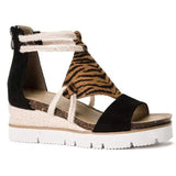 Sandals Leopard Wedge Heels Sandals Soft Bottom Platform Sandals For Summer Shoes Women Wedges Chaussure Femme Plus
