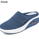 Women Mesh Lightweight Shoes Woman Slippers Wedge Shoes Female Air Cushion Sandals Thick Bottem Casual Sneakers Plus
