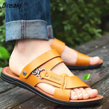 Men's New Summer Men's Open-toed Sandals Fashion Trend Beach Shoes Slippers Men's Sandals Mens Sandals Summer Leather