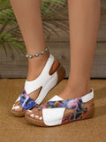 Breakj Sandals Women Summer 2024 New Cake Platform Velcro Breathable Oudetoe Beach Sandals