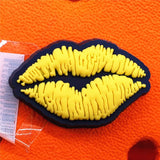 Tai Chi Socks Lip Print Goldfish PVC Buckle Shoe Accessories Decorations Jibz for Croc Charms Shoes fit Bracelet Kids