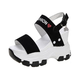 Sandals Summer Super High Heels Wedges Female Platform Shoes Girls Thick Bottom Buckle Strap Ladies Sandals 2021