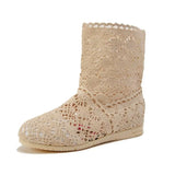 New Summer style boots Women Cut-Outs Fashion Shoes Knitted short lace Boot Spring ankle botas size 35-41 in 8