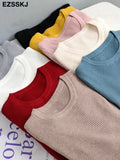 clothes Knitted woman sweaters Pullovers spring Autumn Basic women's jumper Slim women's sweater cheap pull long