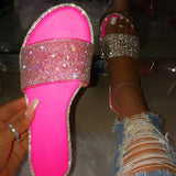 Party Shoes Women Platform Snake Print Woman Sandals Bling Anti-Slip Female Solid Color Rhinestone Sexy Sandals
