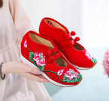 Breakj Shoes Sports Shoes Two-Color Rubber Beef Tendon Sole Leisure Embroidered Cloth Shoes Women's Single