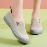 Breakj Walking Shoes Women's New Summer Summer New Flat Single Shoes Casual One-Legged Net Surface Breathable Soft Soles Of Mom