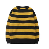 Sweater Women Pullovers Knit Casual Striped Pullovers Jumper Warm Teen Gril Streetwear Knitwear Sueters De