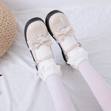 women's shoes bow Merlot Japanese Lolita shoes lace girl round head Lolita single shoes cute shoes kawaii zapatilla