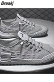 Men's Sneakers Canvas Breathable Casual Shoes Men's Slip on Walking Flats That's Shoes Vulcanized Shoes Fashion Men's