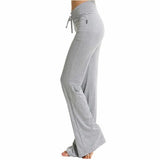 Wide Leg Trousers Women Harem Pants Mid Waist Flowy Casual Summer Cotton Long Loose Female Sexy