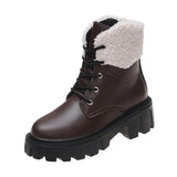 Ladies Winter Shoes Women Snow Boots Thick Sole Non-slip Warm Plush Cold Winter Women Ankle Boots Black Snow bottes