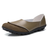 Breakj Lazy Shoes Cow Skin Bean Shoes Women's Shoes Beef Ribs Bottom Flats Mother Shoes Casual Large Size Women's Singles Shoes