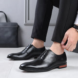 Breakj Pointed Casual Shoes Trend Business Is Breathable British Trend Increased Men's Shoes Versatile Autumn Leather Shoes