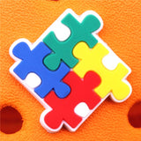 Puzzle Style Shoe Charms Novelty Autism Friendly Garden Shoes Accessories Decoration fit Buckle Croc Jibz Kids