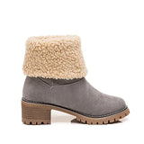 And Winter 35-43 Large Size Low Tube Plus Velvet Warm Thick With Students Leisure Flat Women's
