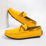 Leather Shoes Men Loafers Man High Quality Suede Leather Loafers Big Size 38-48 Male Flat Soft Driving Shoes Men