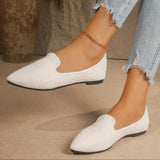 And Autumn 2025 New Large-Size Flat-Bottomed Flat-Soled Single Shoe One-Legged Casual Shallow Bean