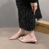 Breakj French Bow Tip-Tip Cool Slippers In The Summer Of 2025 Gentle Fine And Stylish Casual Wear