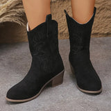 Breakj New Autumn And Winter Women's Boots Large-Size Pure Color Fashion Coarse And Pointed Martin