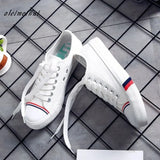 Summer Fashion Women Casual Shoes Lace-Up Comfortable Flat Casual Shoes slipony Woman Footwear Leisure Women Canvas