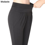 Autumn Women Casual Loose High Waist Harem Pants Ladies Office Pants Plus Size Trousers S~4XL 5XL 6XL Blue Red Khaki