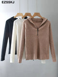 hooded sweater Pullovers Women winter autumn thick chic 2021 loose sweater for women thick warm