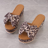 Breakj Bow Cold Slippers Women 2025 Summer New Comfortable Loose Cake Thick-Bottomed Slippers