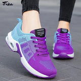 Women Lightweight Flats Shoes Casual Trainers 2021 fashion Lace-Up Mesh Soft Outdoor Sports Breathable Running