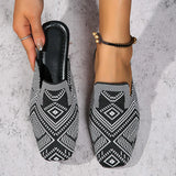 Women Flats Mules Shoes Spring 2024 Fad Slingback Slippers Designer New Flip Flops Ladies Casual Walking Flat
