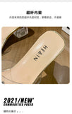 Summer Slippers Women Shoes Woman New Clear Transparent Crystal Mules Bow Knot Thick High Heels Sexy Ladies Shoes Plus Size
