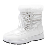 Plush Waterproof Snow Boots for Women Winter 2023 Chunky Platform Fur Ankle Boots Woman Non Slip Warm Cotton Padded