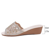 Breakj Summer Plus Size Fashion Wear Diamond Slide Slippers