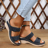 Breakj 2025 Summer New Retro Leisure Flowers High Heel Women's Shoes And